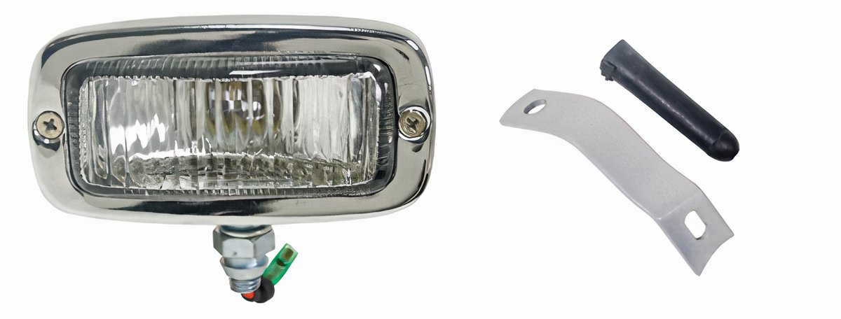 VW Back-Up Light Assembly - w/ Left Bracket & Boot - Each - Bulb Included